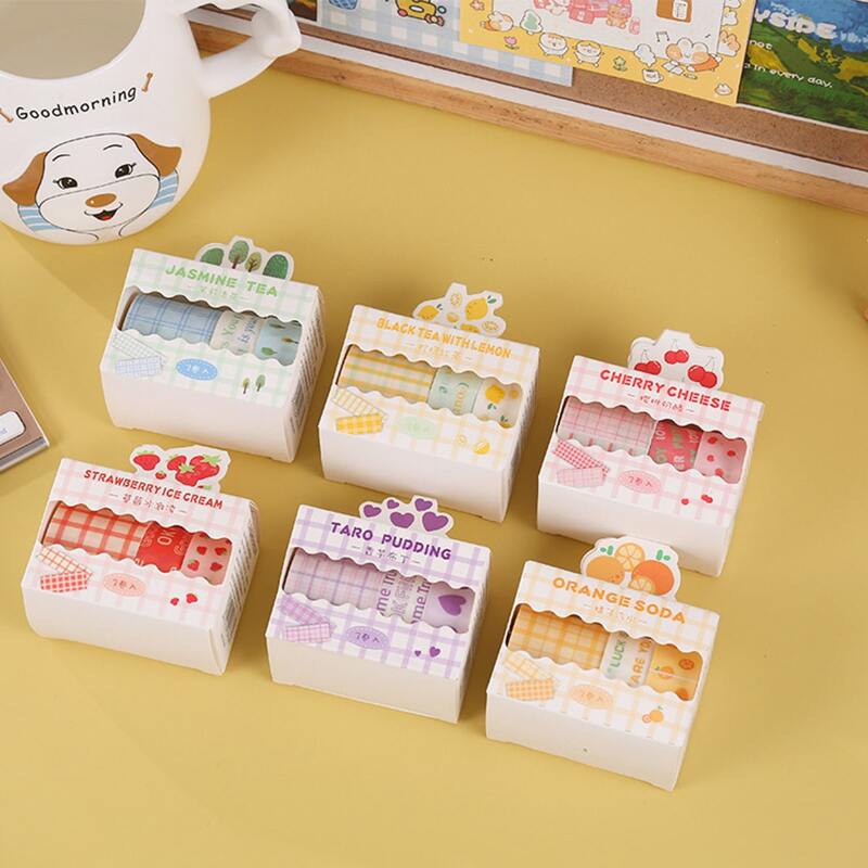 

3rolls Plaid Pattern Random Color Washi Tape, Multicolor