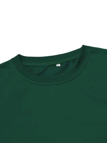 Manfinity Áo nỉ Nam Đồ họa Lá thư Giải trí - Màu xanh lá cây đậm - Xem 4