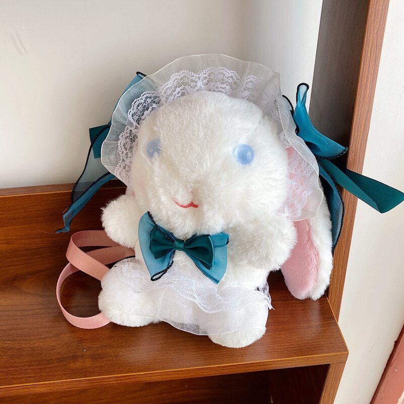 

Fluffy Rabbit Crossbody Bag, Blue