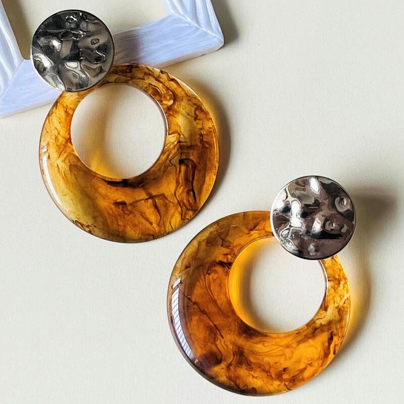 

Ring Drop Earrings, Multicolor