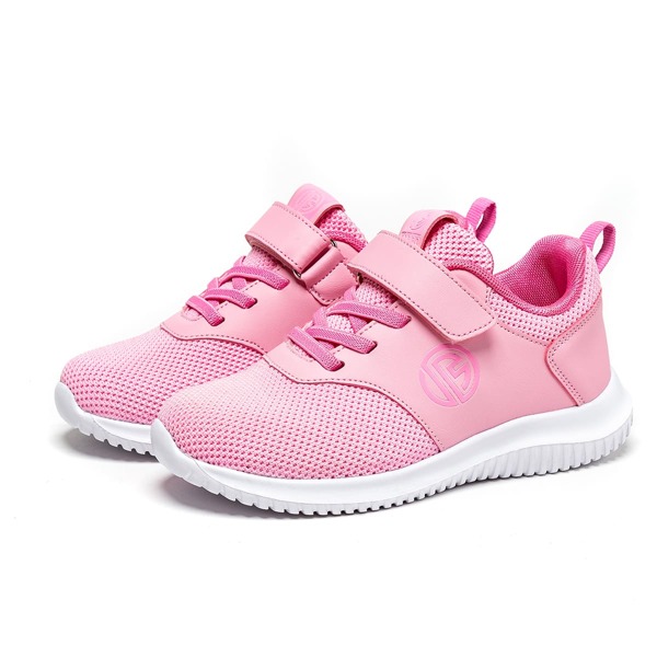 

Girls Geo Graphic Velcro Strap Sneakers, Pink