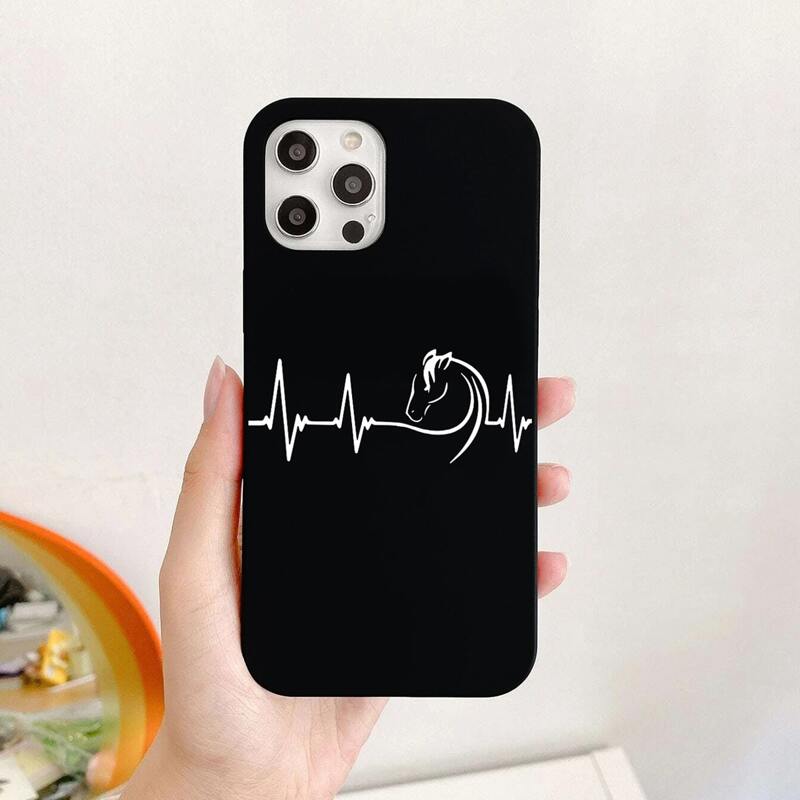 

Electrocardiogram Pattern Phone Case, Black and white