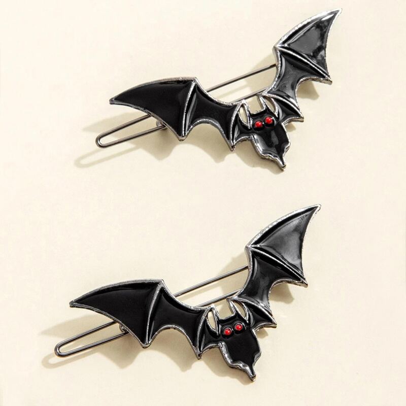 

2pcs Bat Hair Clip, Black