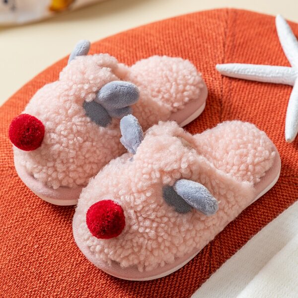 

Toddler Girls Cartoon Design Home Slippers, Pink