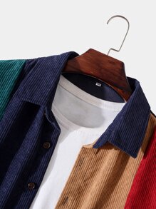 Chillumni Áo sơ mi Nam Nút phía trước Khối Màu Giải trí - Nhiều màu - Xem 3