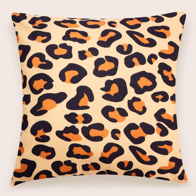 

Leopard Print Cushion Cover Without Filler, Multicolor