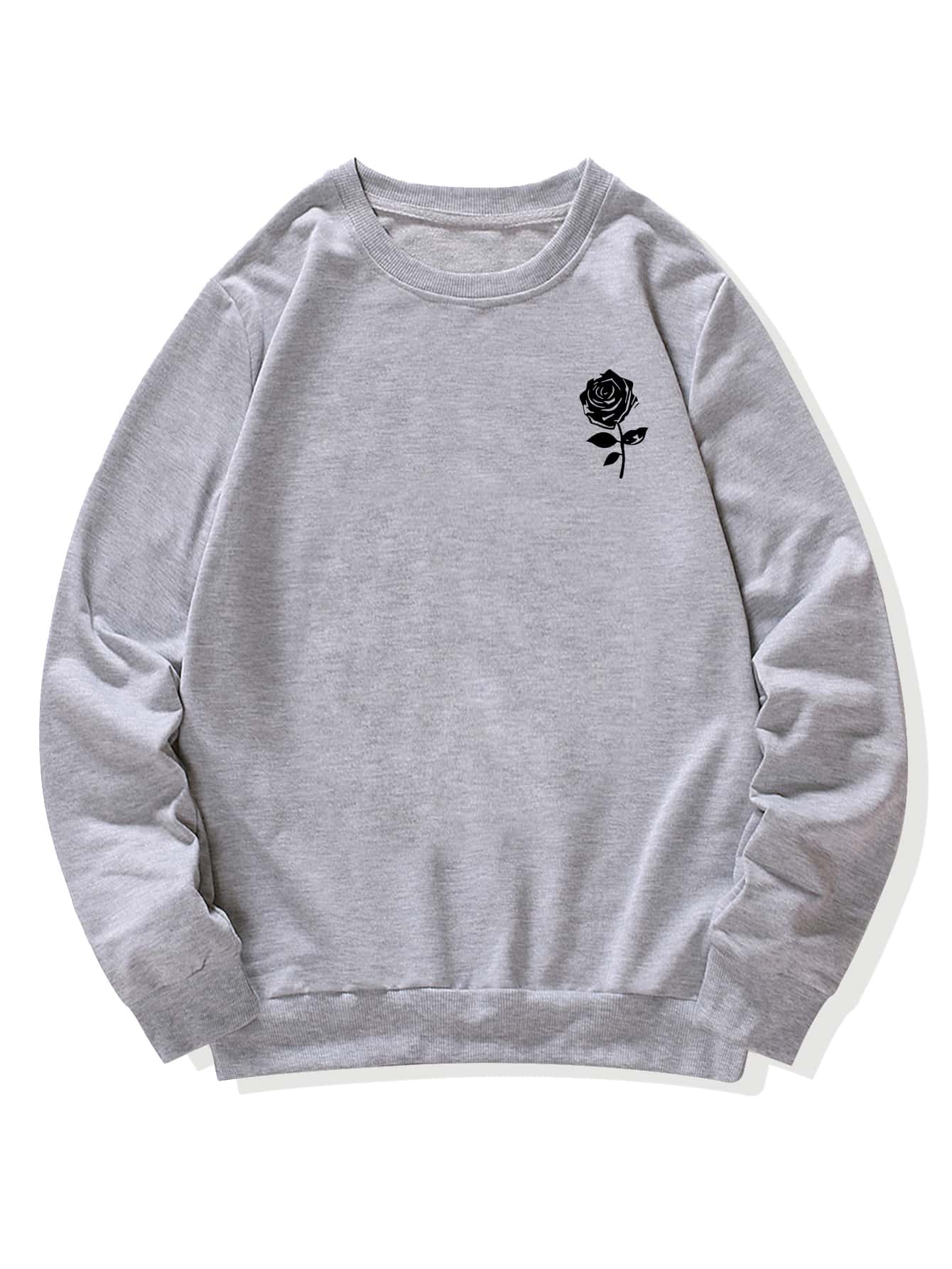 Guys rose graphic sweatshirt Clearance