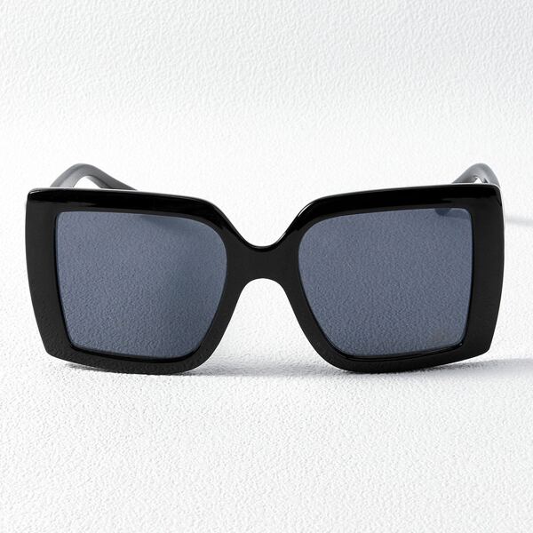 

SQUARE FRAME POLARIZED SUNGLASSES, Black