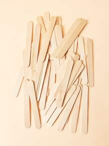 SHEIN BASIC LIVING 50pcs Disposable Wax Applicator Stick - Apricot - View 3