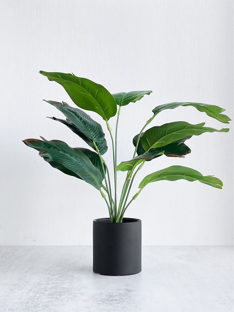 1入組人造盆栽樹葉 - 綠色 - 查看 1