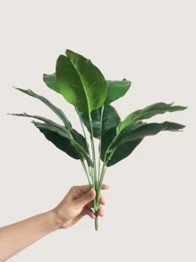 1入組人造盆栽樹葉 - 綠色 - 查看 2