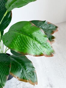 1入組人造盆栽樹葉 - 綠色 - 查看 6