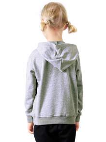 Toddler Girls Solid Kangaroo Pocket Hoodie