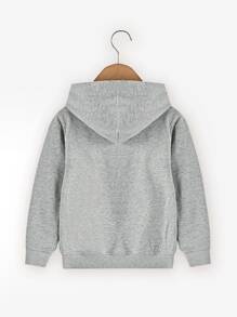 Toddler Girls Solid Kangaroo Pocket Hoodie