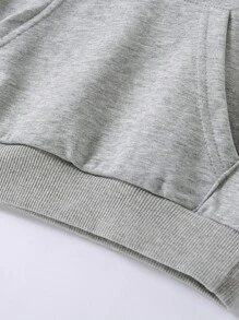 Toddler Girls Solid Kangaroo Pocket Hoodie