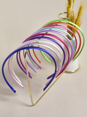 女孩10入組素色髮箍