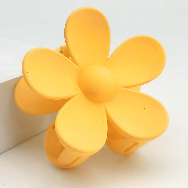 

Flower Design Hair Claw, Yellow