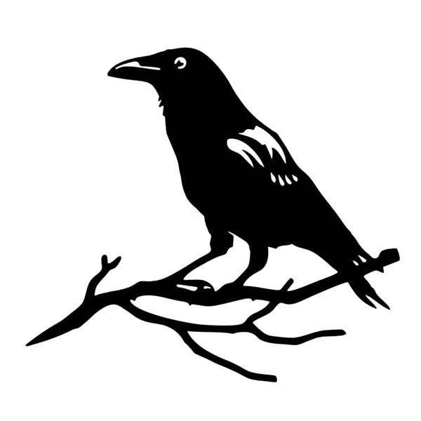 

1pc Bird Shaped Garden Decoration, Black