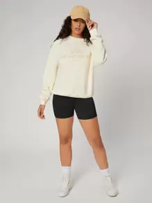 SHEIN EZwear Shorts De Cycliste D'été Noir Solide À Taille Haute Et Sports Serrés