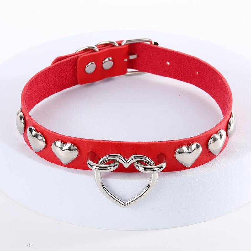 

Heart Decor Choker, Red