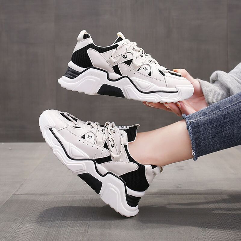 

Korean Letter Graphic Sneakers, Black
