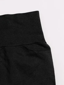 Yoga Basic Raglan Sleeve Sports 2 Top & 2 Leggings Set - Black - View 4