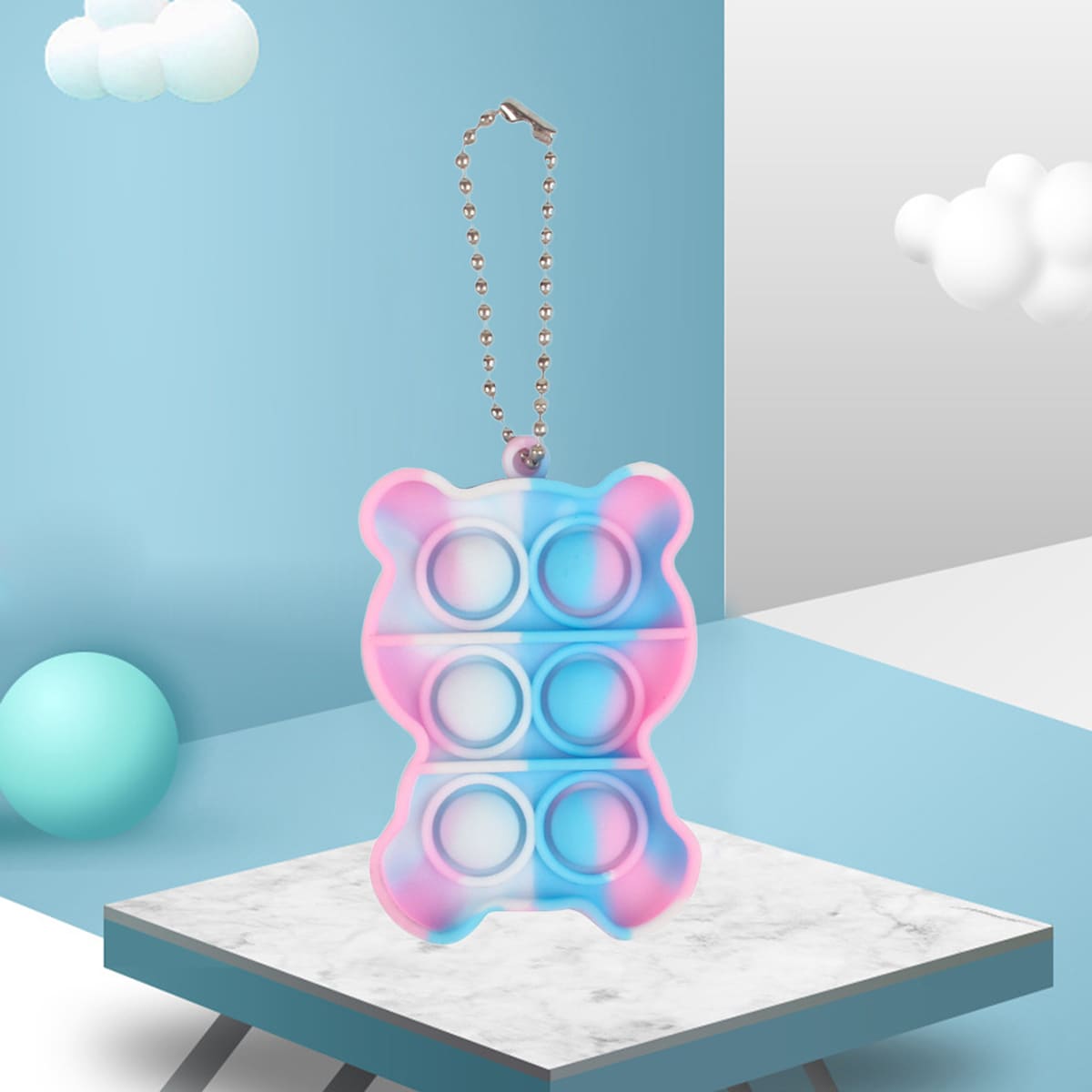 

1pc Random Bear Push Pop Bubble, Multicolor