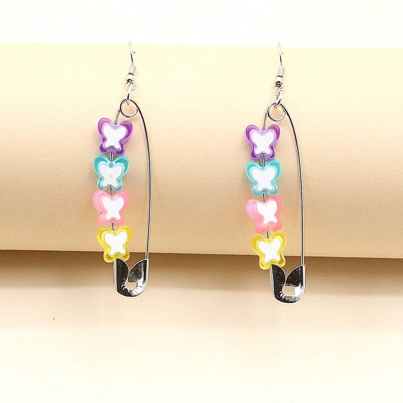 

Butterfly Decor Earrings, Silver