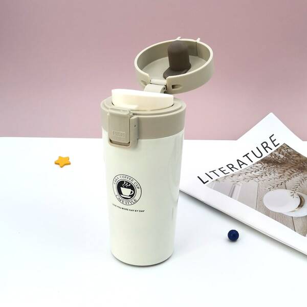 

1pc Stainless Steel Travel Mug, White