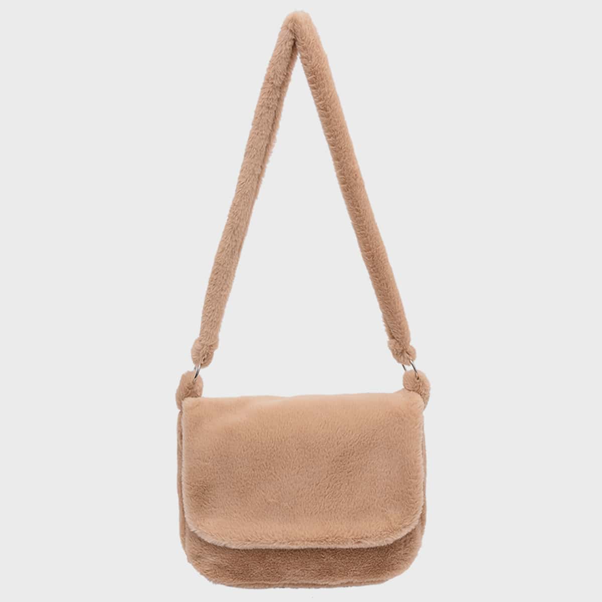 

Fluffy Crossbody Bag, Khaki