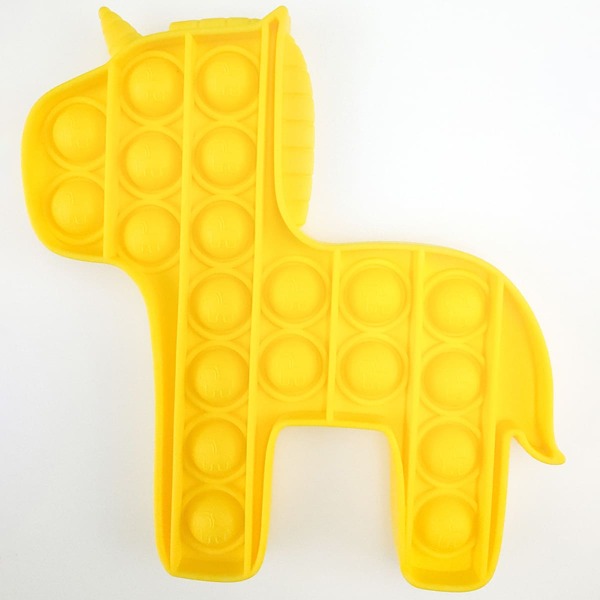 

Unicorn Shaped Push Pop Bubble, Yellow