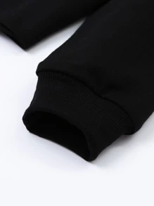 Áo nỉ in hình bướm cho bé gái - màu đen - Xem 3