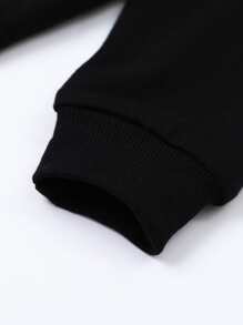 Áo nỉ in hình bướm cho bé gái - màu đen - Xem 4