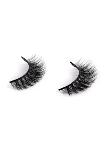 2 Paying complete eyelashes thick curling 14mm fluffy slim false eyelashes Daily Volumized naturally slender