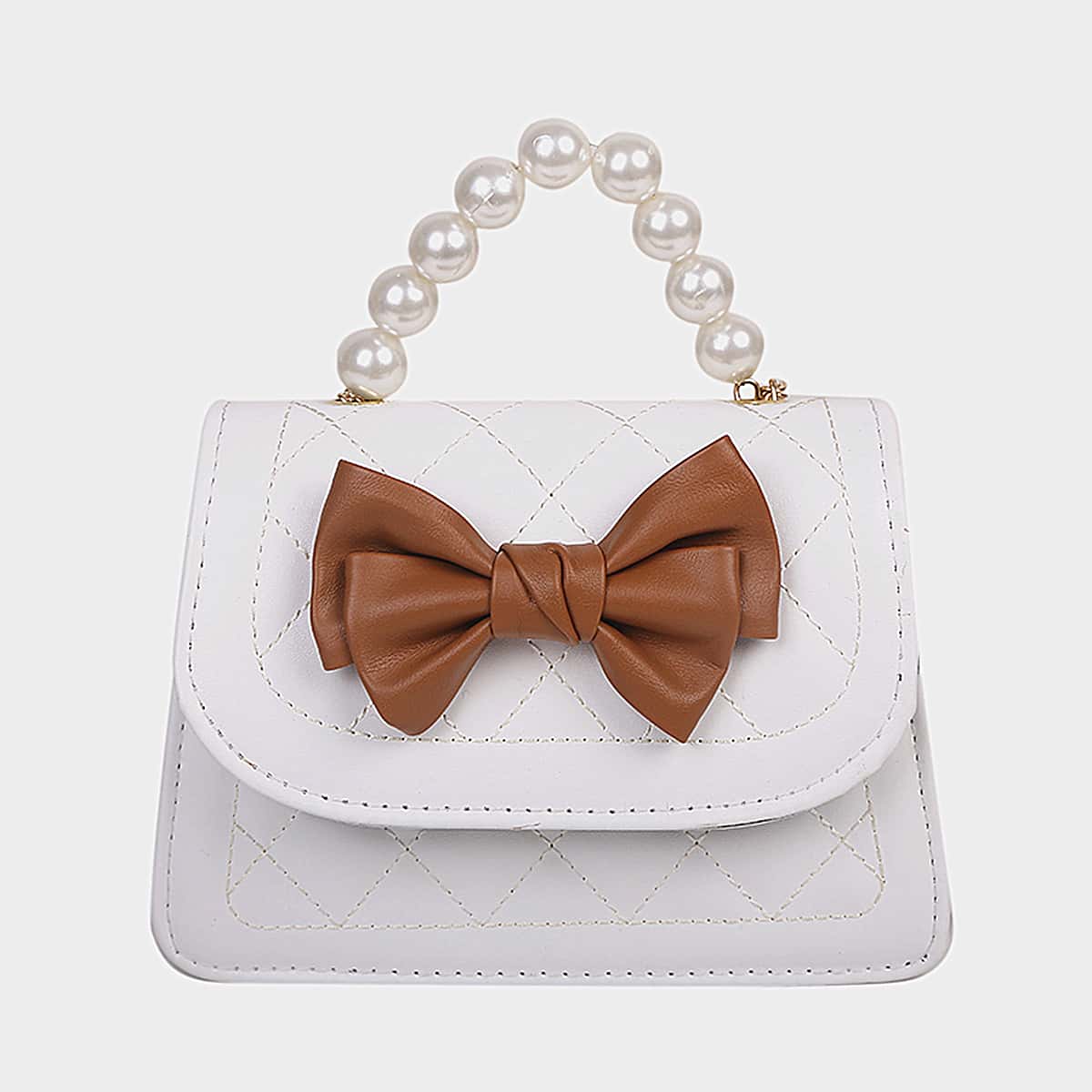 

Bow Decor Flap Satchel Bag, Multicolor
