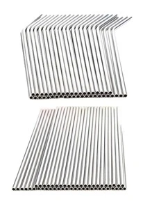 100pcs Stainless Steel Straw - Silver - View 1