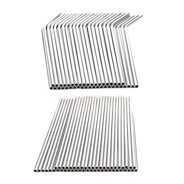 

100pcs Stainless Steel Straw, Silver