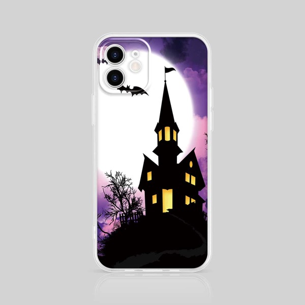 

Halloween Castle Print Phone Case, Multicolor