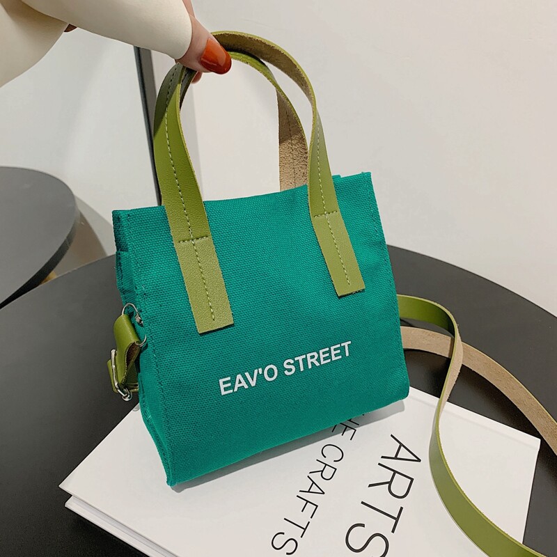 

Colorblock Satchel Bag, Green