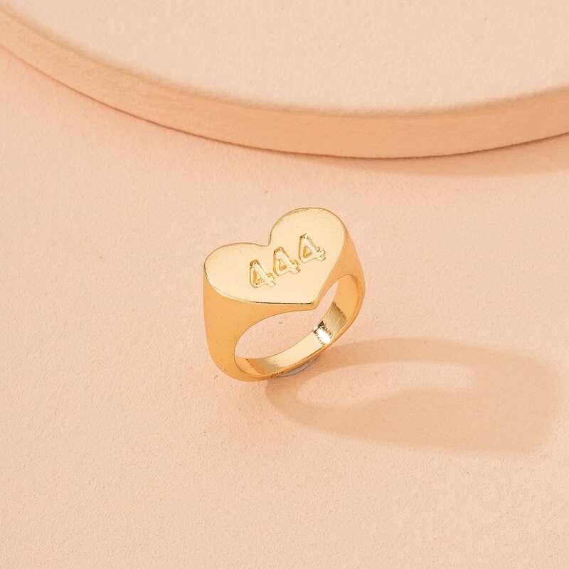 

Number Design Ring, Gold