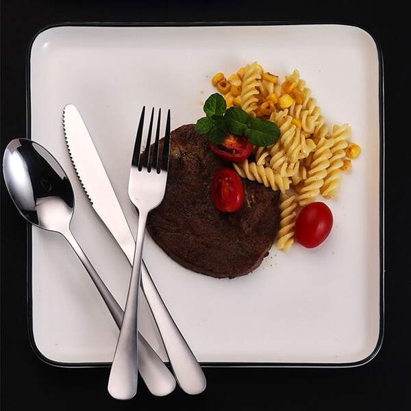 

3pcs Stainless Steel Cutlery Set, Silver