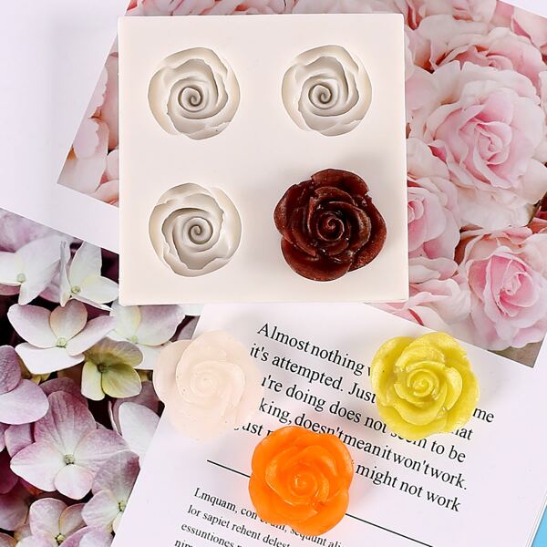 

1pc Rose Design Baking Mold, White