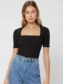 MOTF PREMIUM ÁO THUN GÂN MỎNG - màu đen - Xem 1