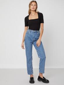 MOTF PREMIUM ÁO THUN GÂN MỎNG - màu đen - Xem 9