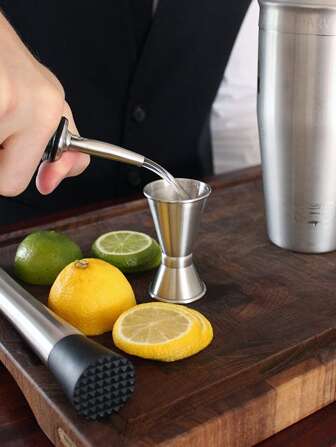 1pc Double Head Ounce Cup, Stainless Steel Bar Measure For Bar, Gift For Father