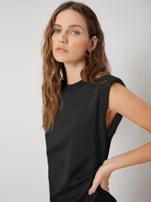 MOTF PREMIUM FITTED SHOULDER PAD DRESS - Black - View 9