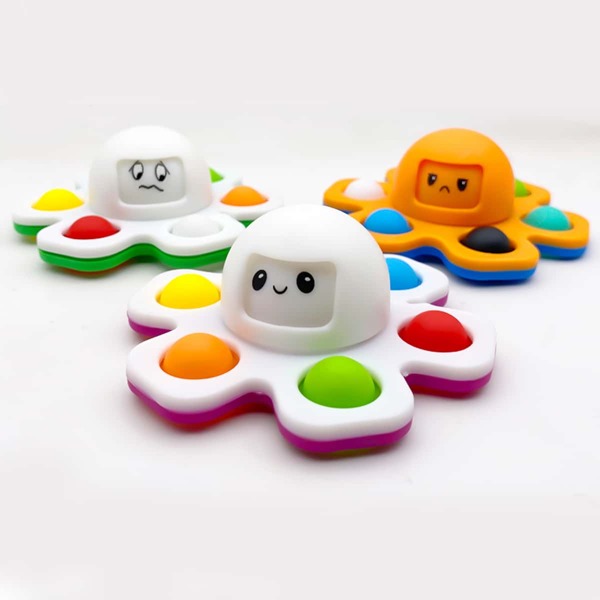 

1pc Octopus Shaped Random Color Push Pop Bubble, Multicolor