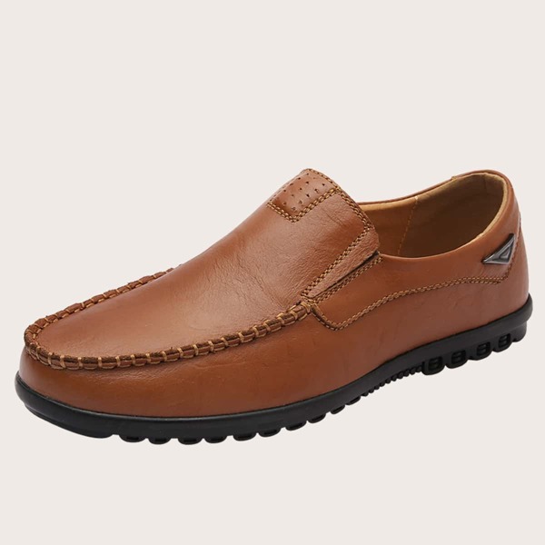 

Men Minimalist Slip-On Loafers, Brown