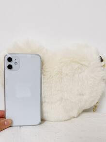 極簡風格毛茸茸愛心設計異形包