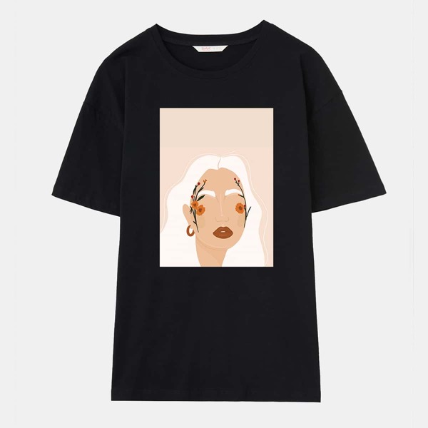 

Figure Print Tee, Black